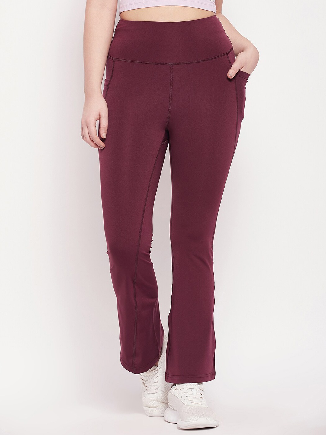 

ATHLISIS Women BootCut-Fit Quick Dry Track Pants, Maroon