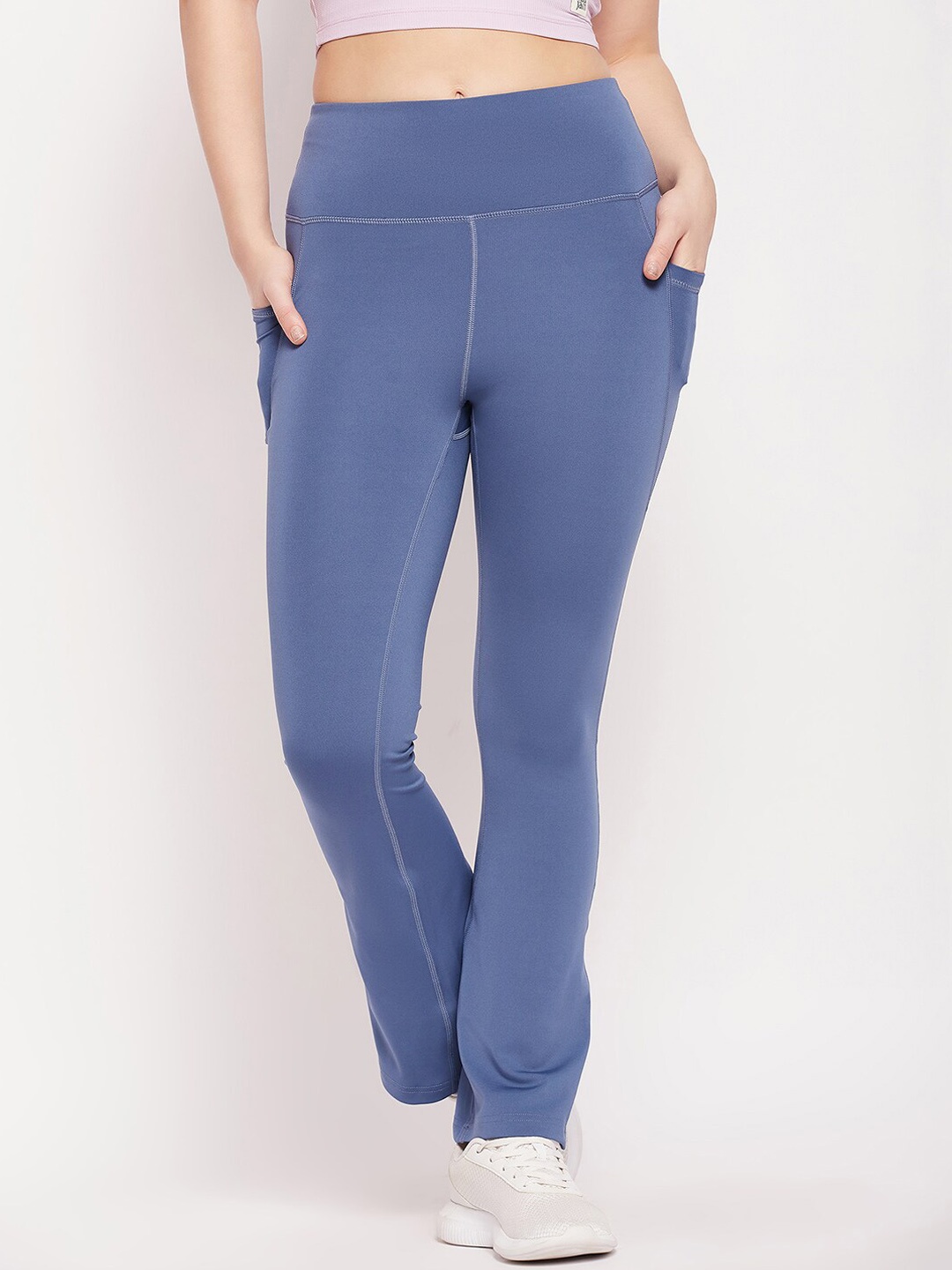 

ATHLISIS Women BootCut-Fit Quick Dry Track Pants, Blue