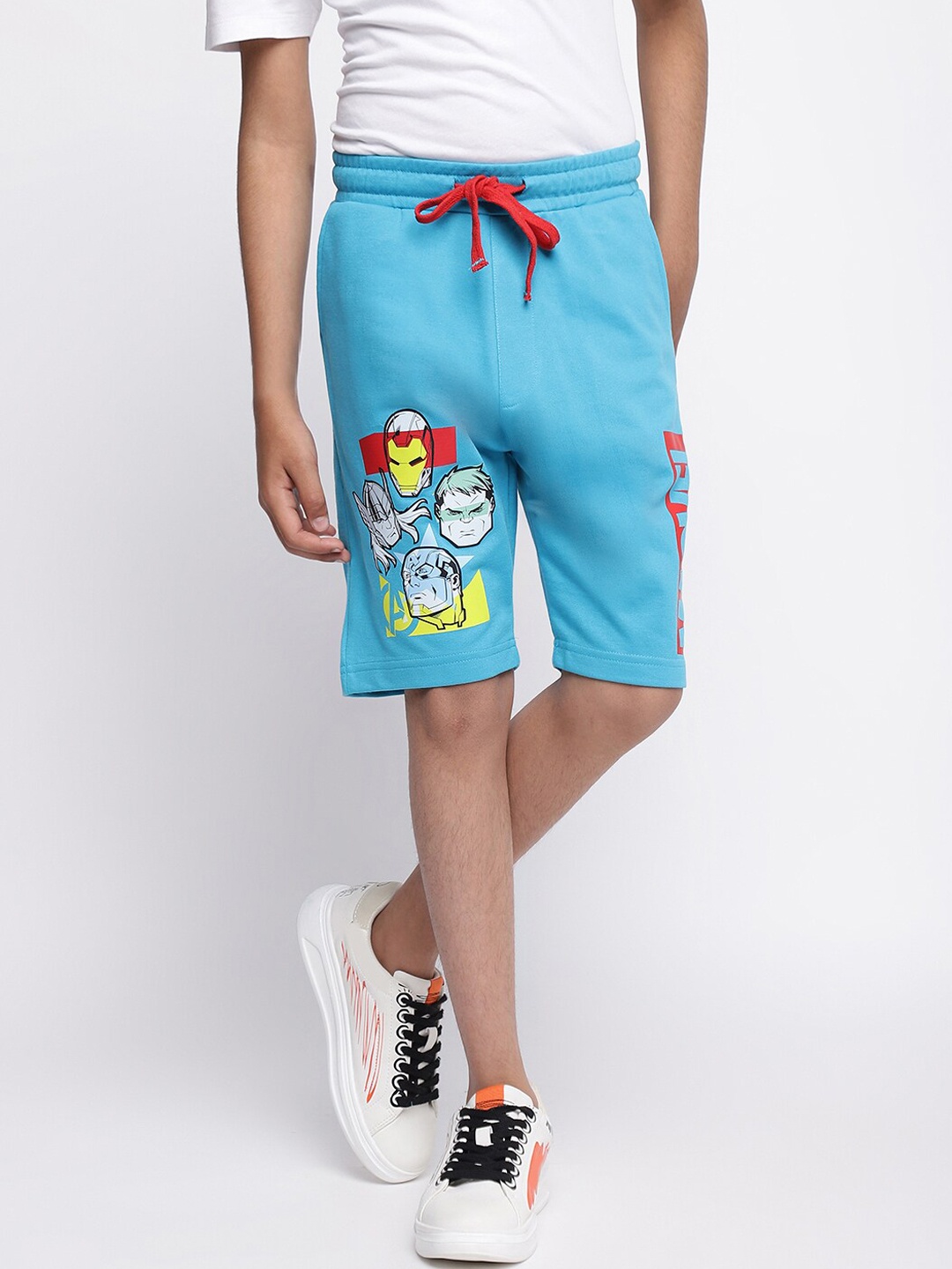 

Lil Tomatoes Boys Printed Marvel Outdoor Shorts, Blue
