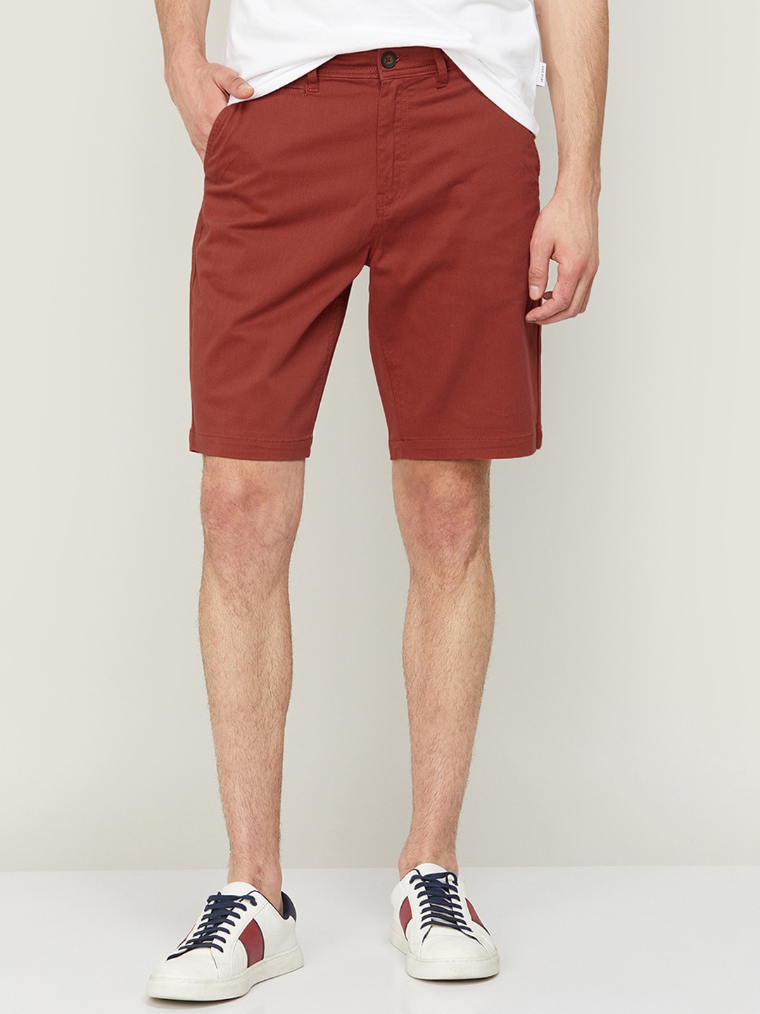 

Fame Forever by Lifestyle Men Cotton Mid-Rise Shorts, Rust
