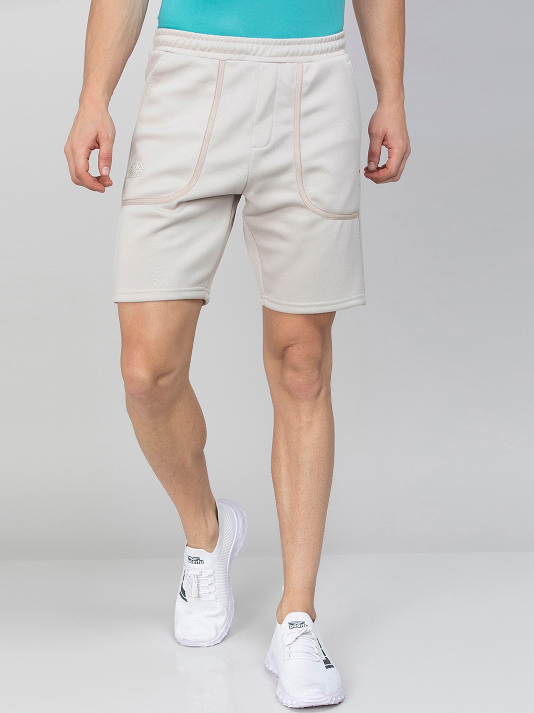 

Kappa Men Mid-Rise Sports Shorts, Grey