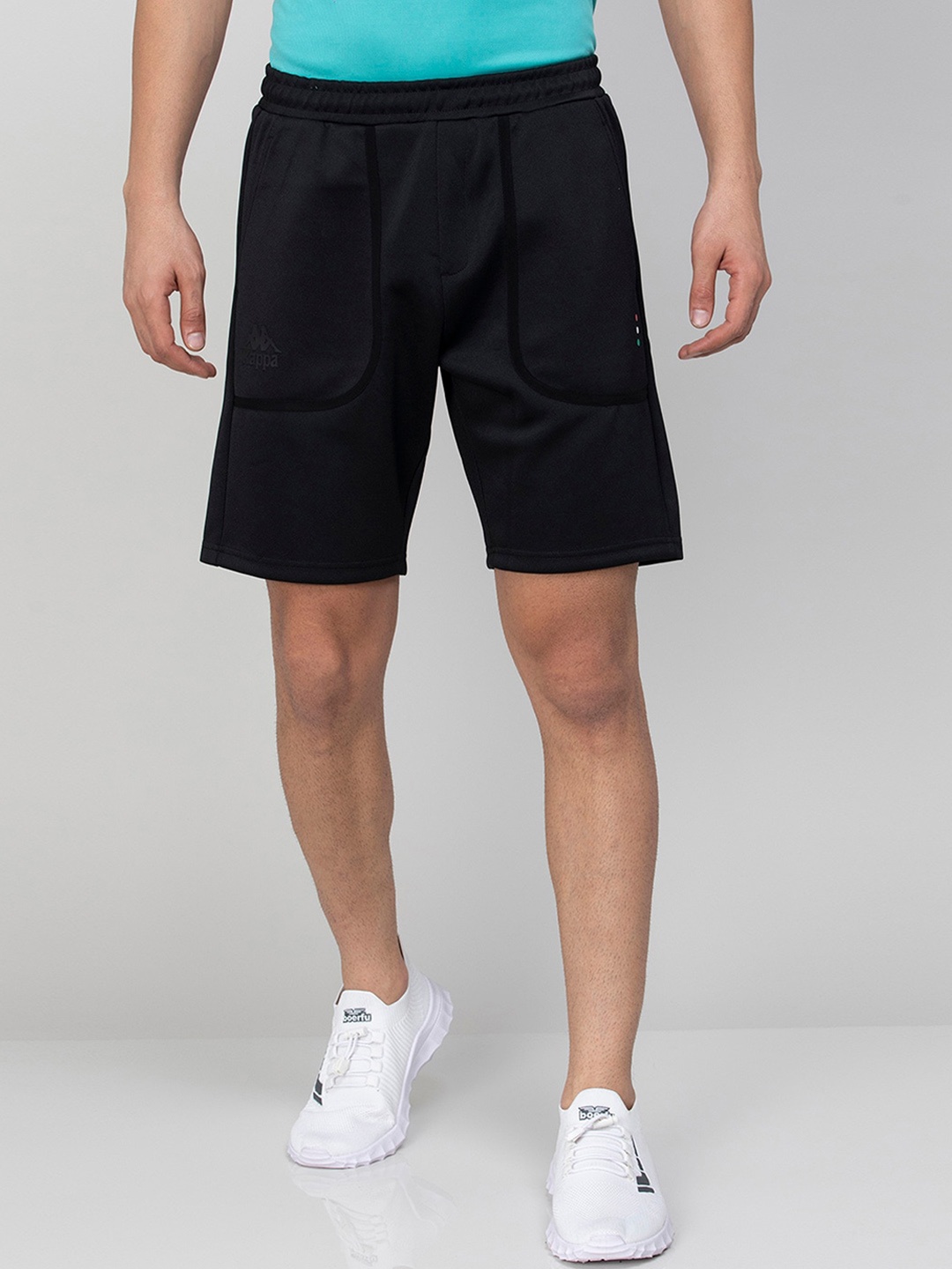 

Kappa Men Mid-Rise Sports Shorts, Black