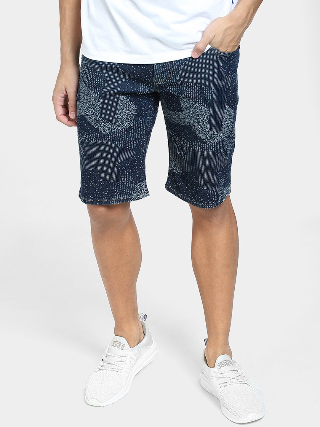 

Jack & Jones Men Mid-Rise Sports Shorts, Blue