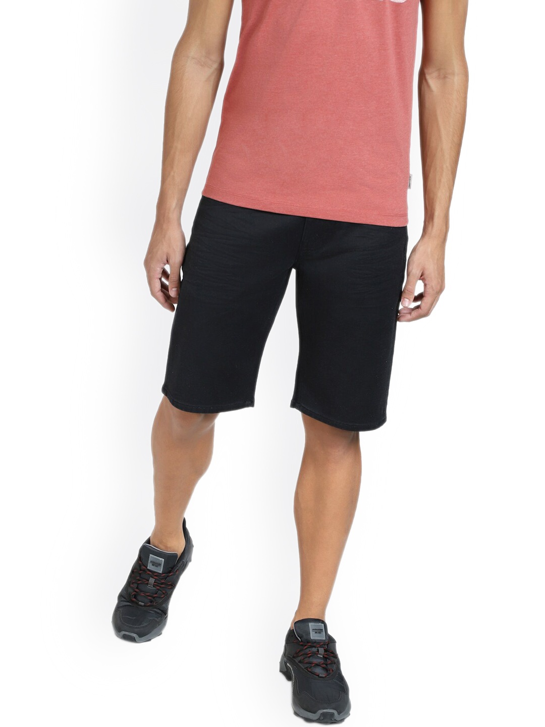 

Jack & Jones Men Slim Fit Low-Rise Sports Shorts, Black