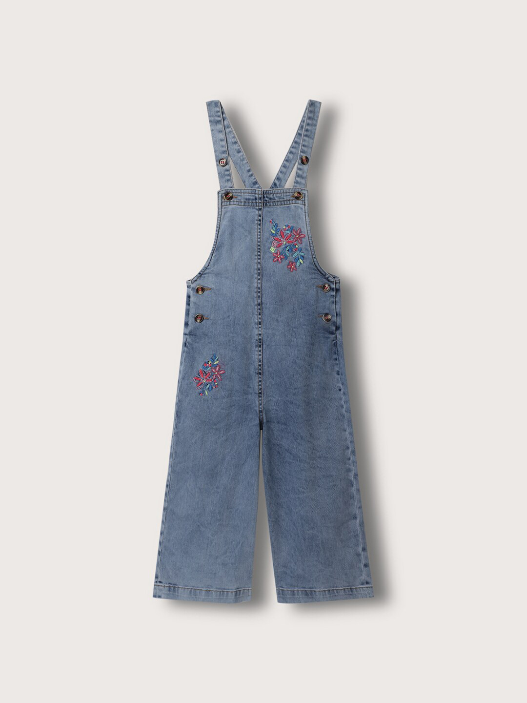 

Blue Giraffe Girls Embroidered Jumpsuit