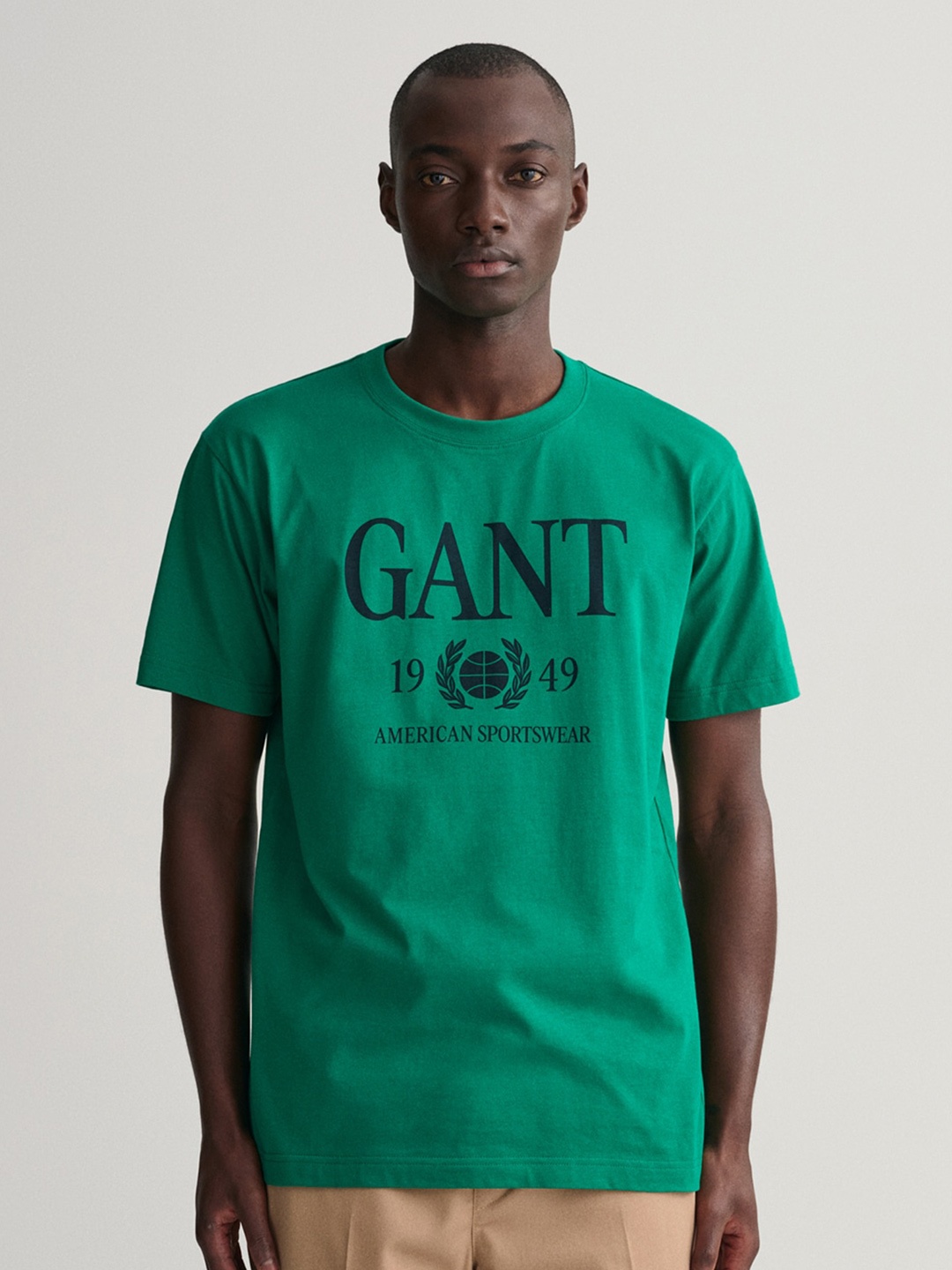 

GANT Typography Printed Cotton T-shirt, Green