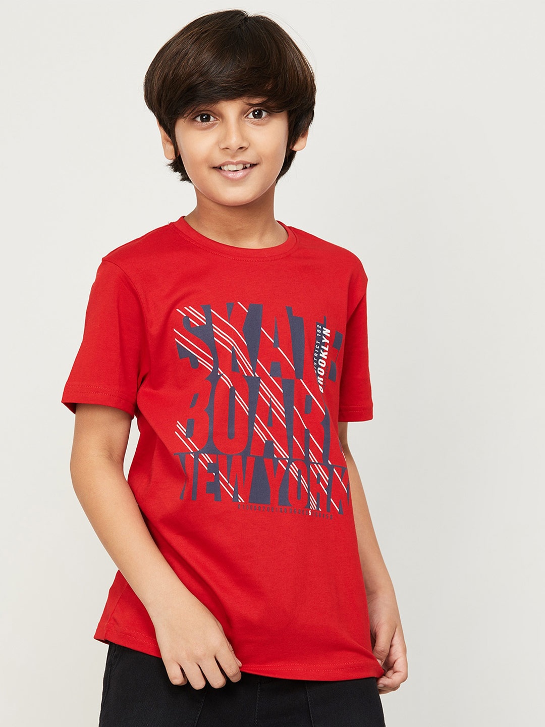 

Fame Forever by Lifestyle Boys Typography Printed Pure Cotton T-shirt, Red