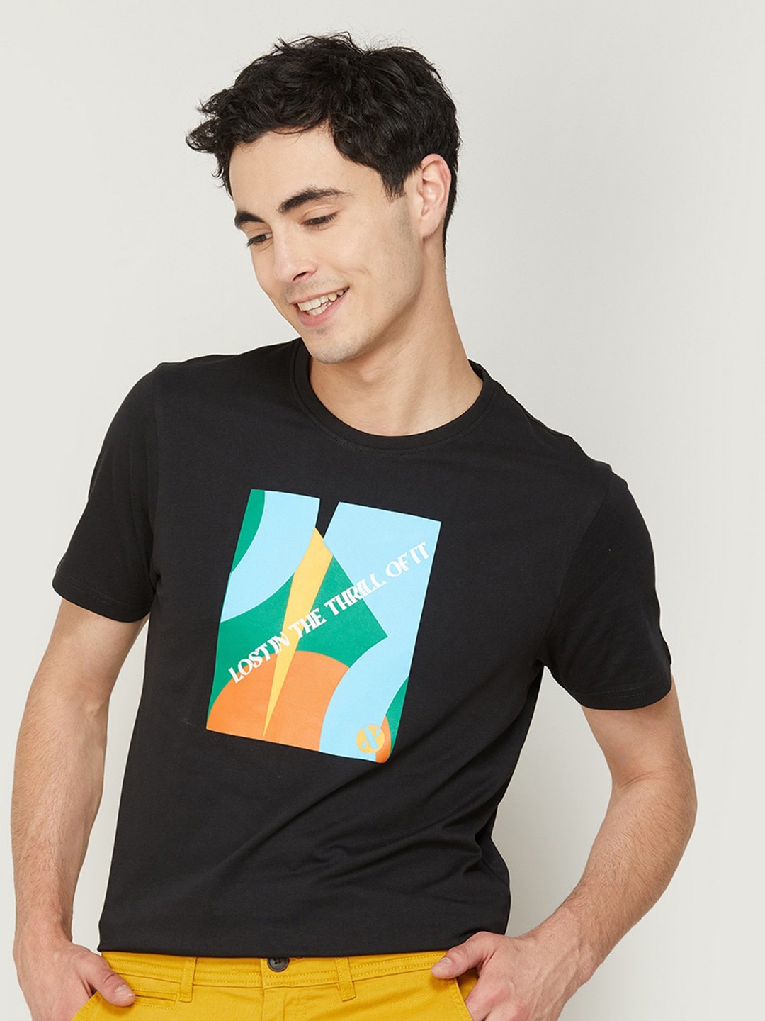 

Fame Forever by Lifestyle Graphic Printed Cotton T-shirt, Black