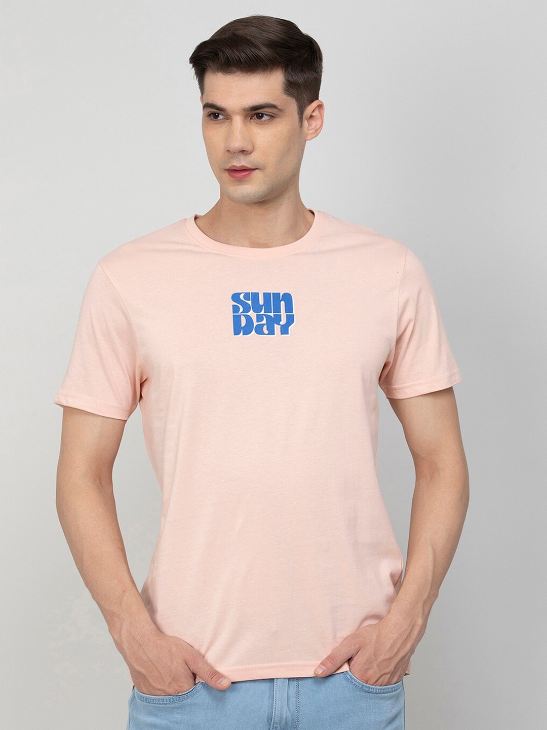 

Fame Forever by Lifestyle Typography Printed Slim Fit T-shirt, Pink