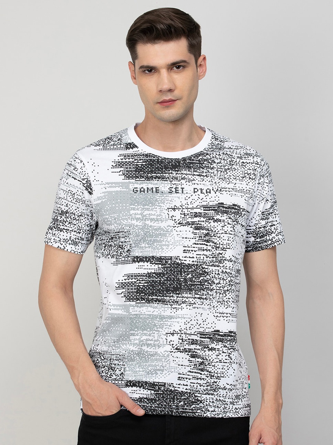 

Fame Forever by Lifestyle Abstract Printed Cotton T-shirt, White