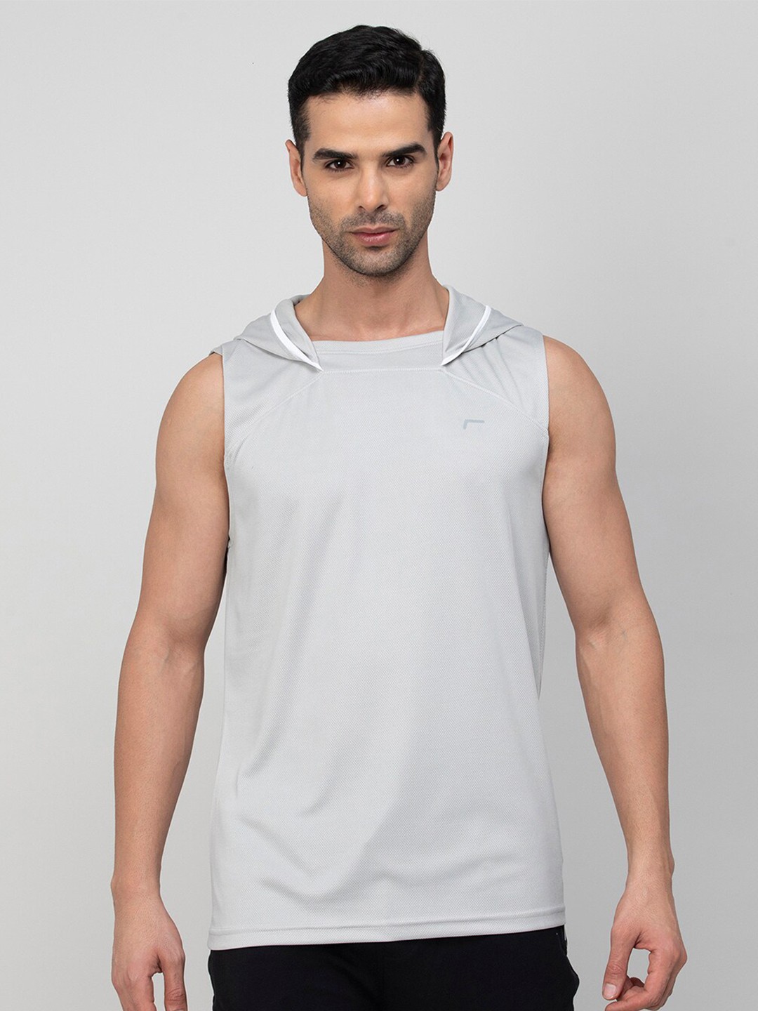 

Fame Forever by Lifestyle Sleeveless Hood Sports T-shirt, Grey