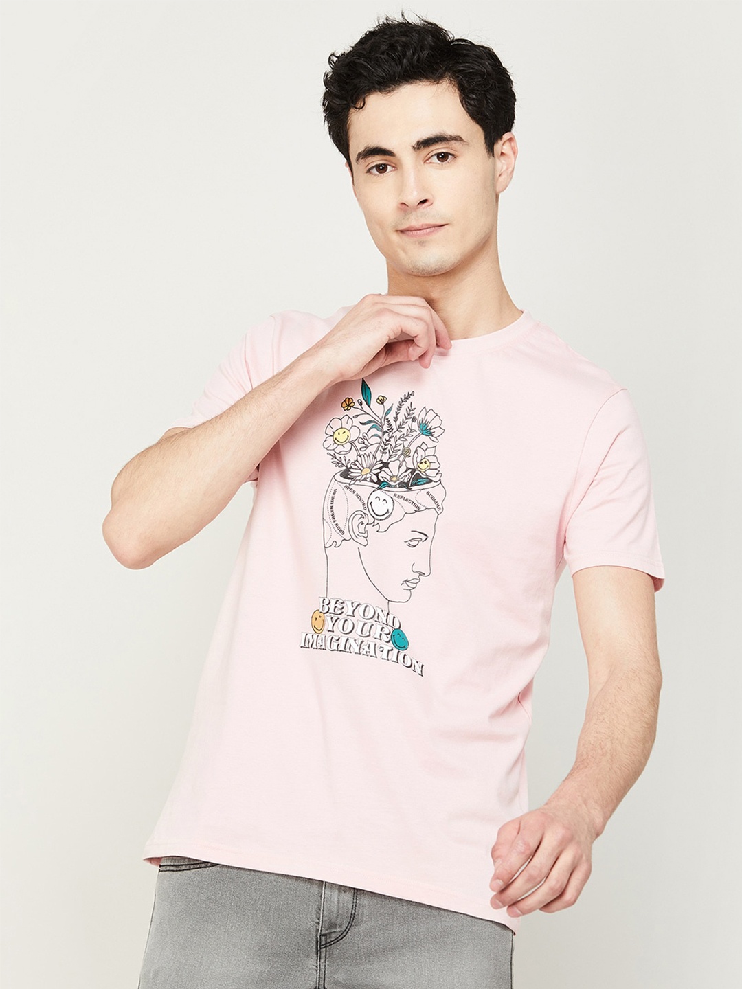 

Fame Forever by Lifestyle Graphic Printed Cotton T-shirt, Pink