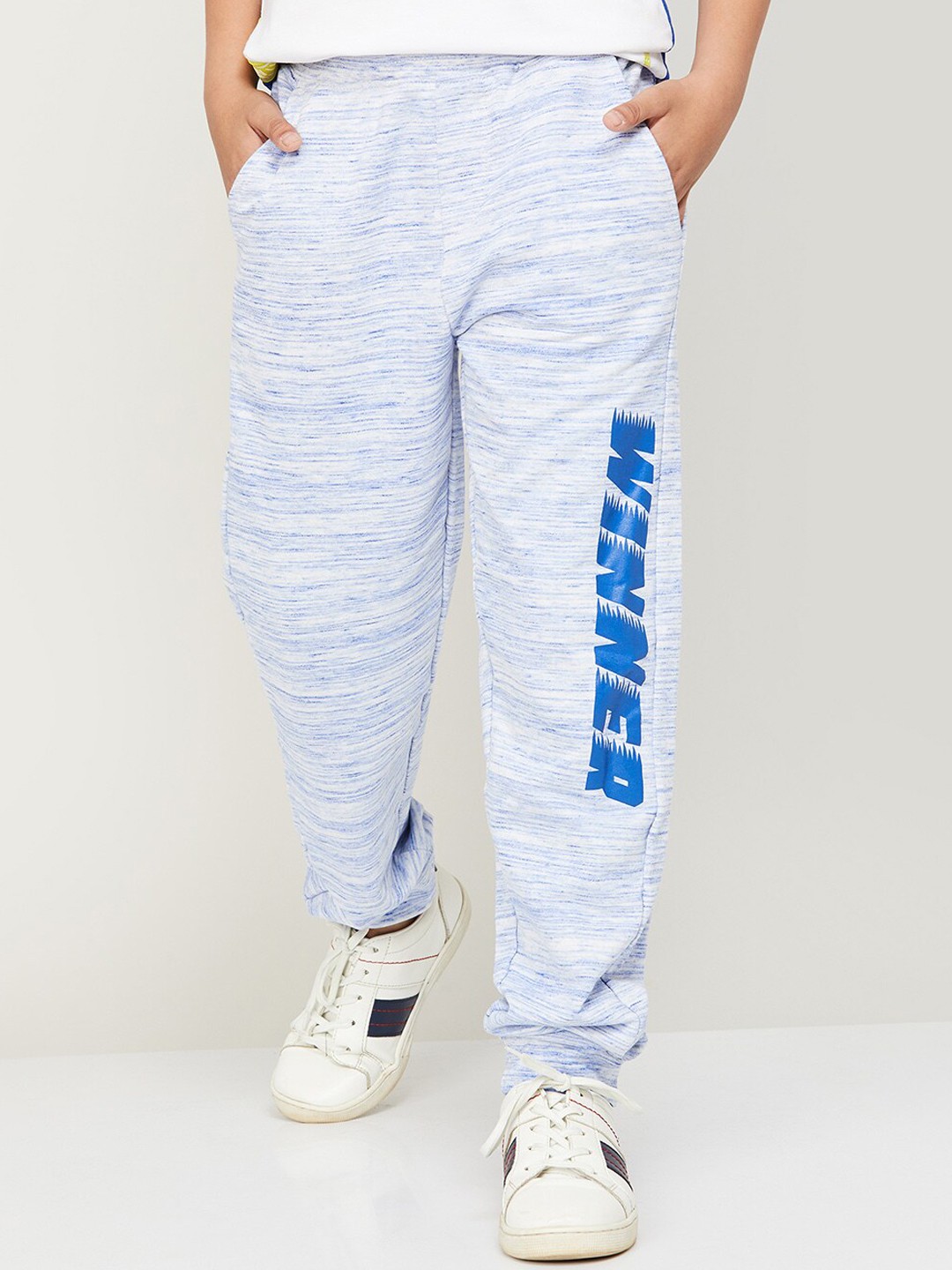 

Fame Forever by Lifestyle Boys Printed Cotton Joggers, Blue
