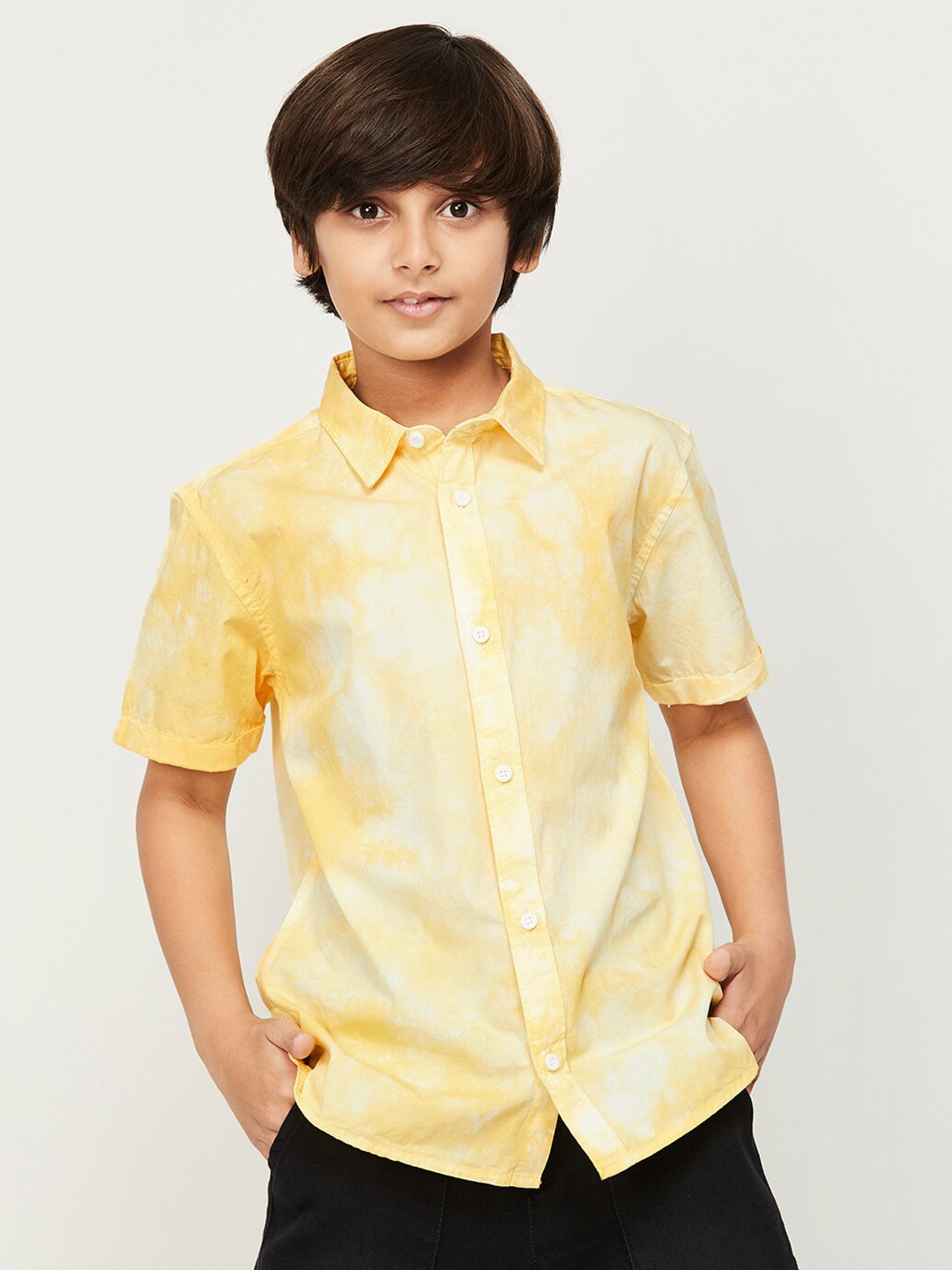 

Fame Forever by Lifestyle Boys Cotton Casual Shirt, Yellow