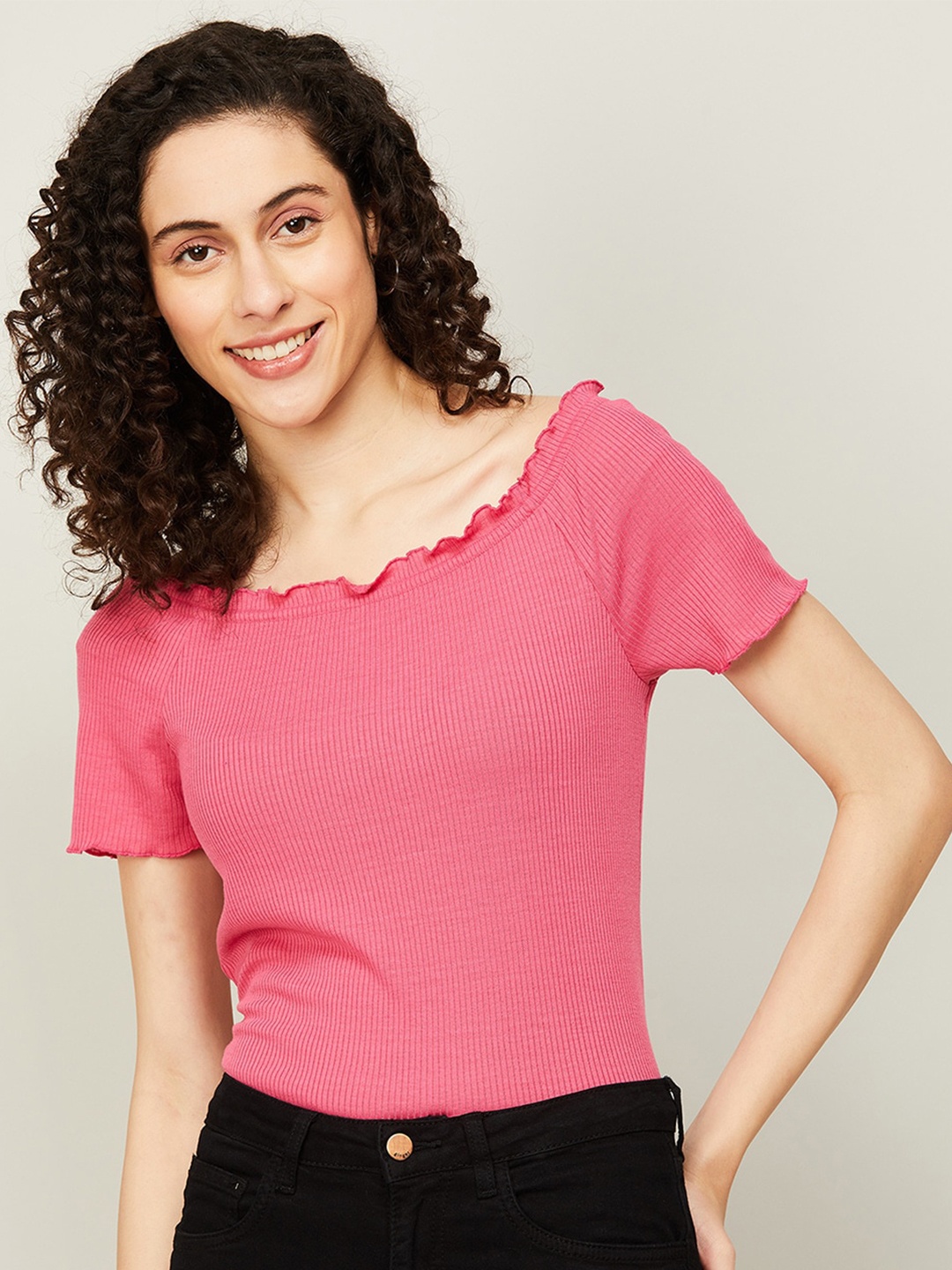 

Fame Forever by Lifestyle Self Design Round Neck Top, Pink