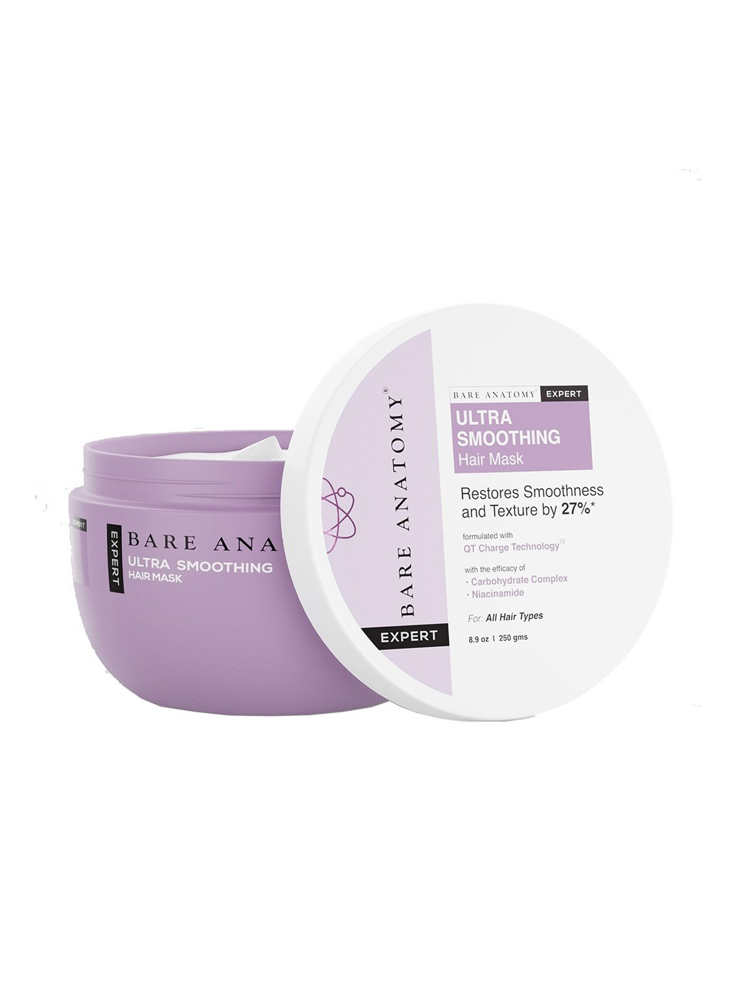 

Bare Anatomy Expert Ultra Smoothing Hair Mask - Smoothens & Improves Hair Texture - 250g, Off white