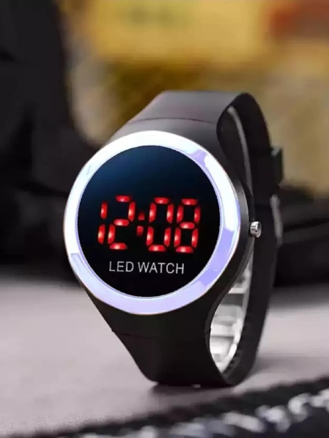 

WATCHSTAR Men Sports Digital Watch Apple LED Silver, Black