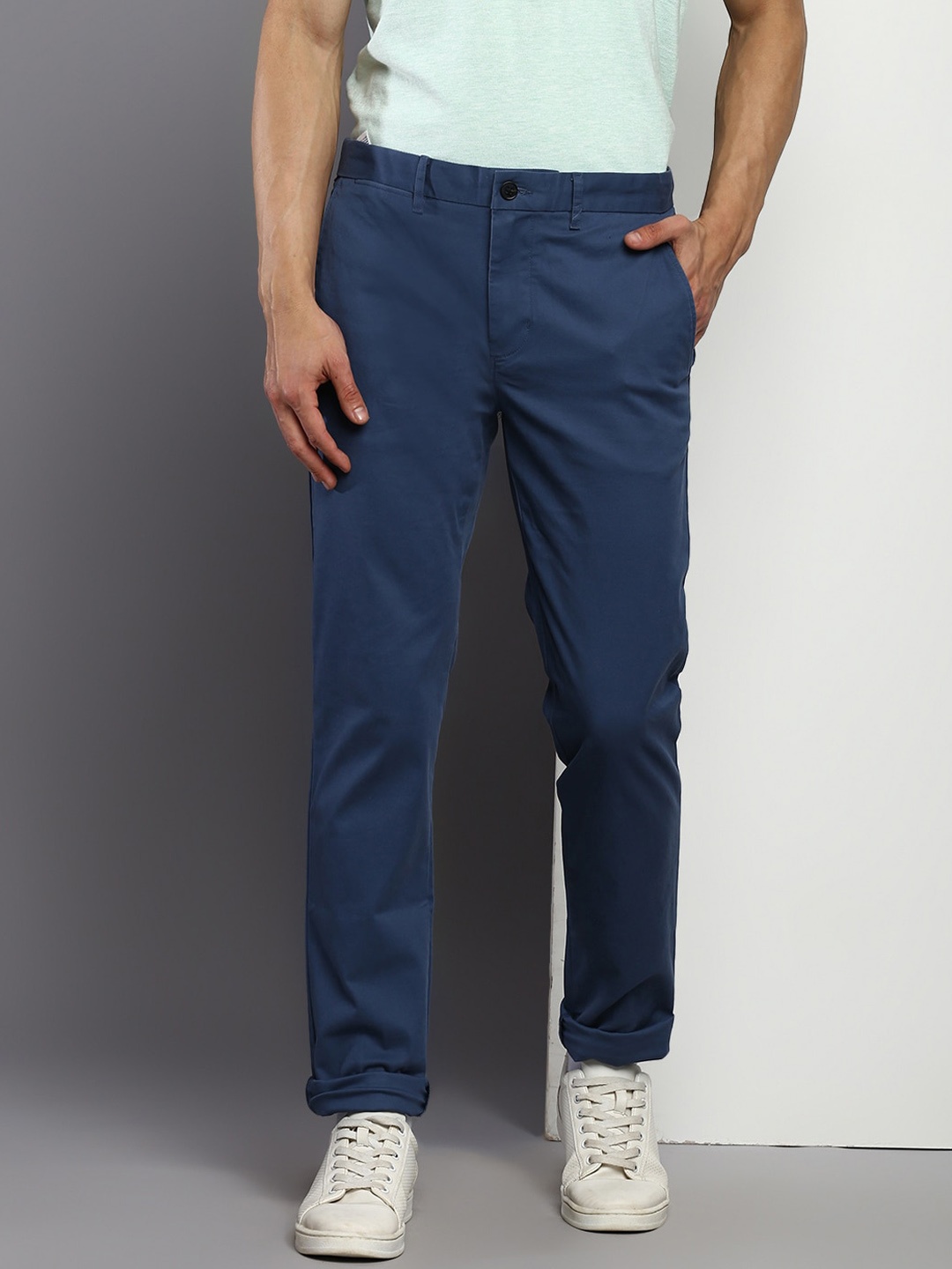 

Tommy Hilfiger Cotton Chinos Trousers, Navy blue