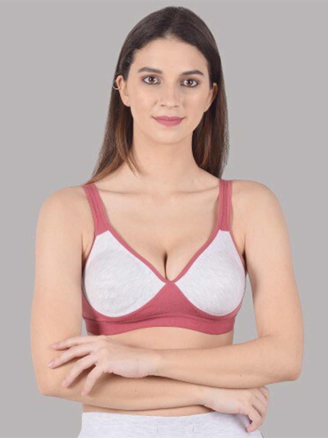 

Apraa & Parma Pack Of 2 Lightly Padded Non-Wired Workout Bra, Maroon