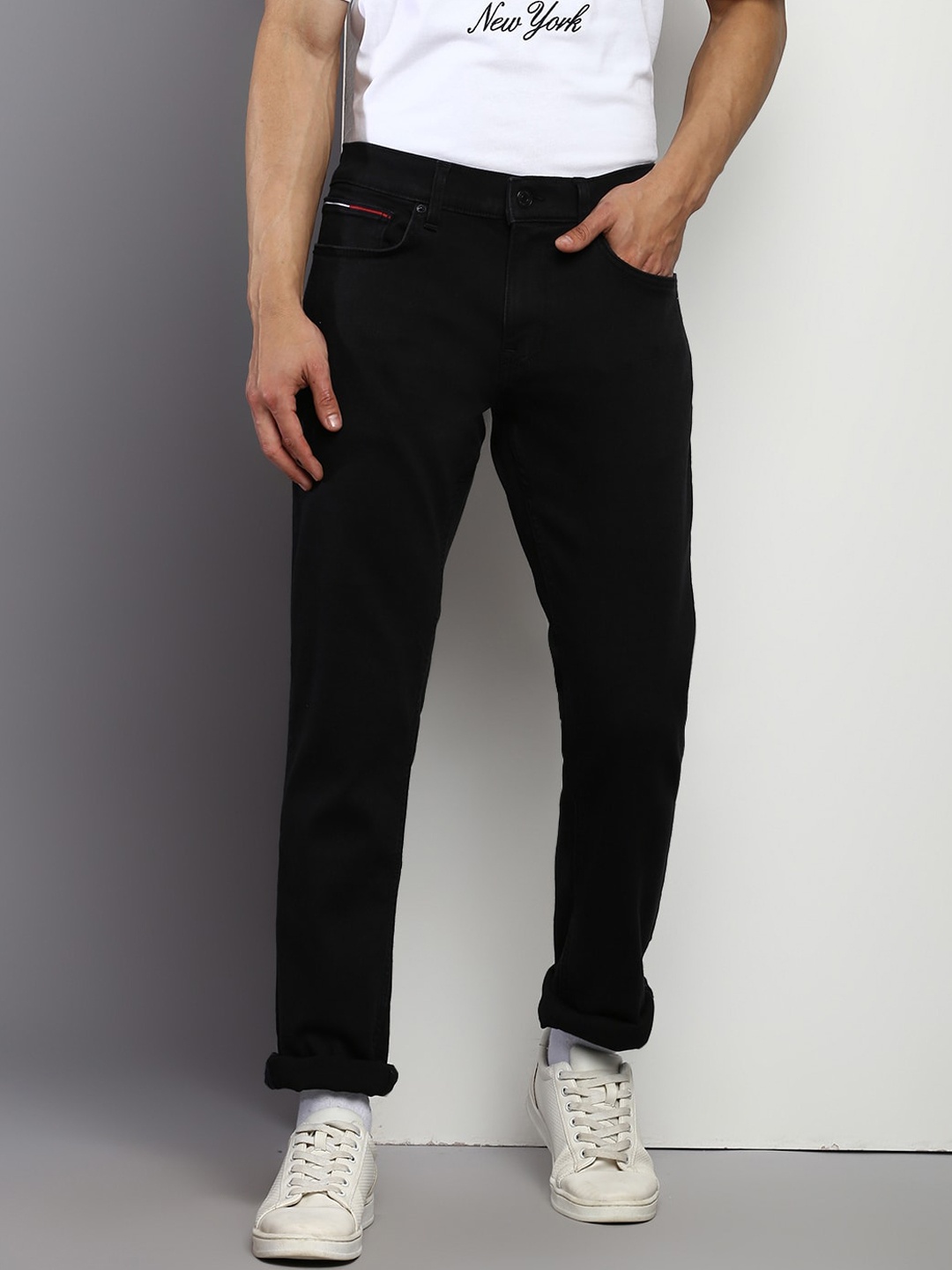 

Tommy Hilfiger Men Slim Fit Clean Look Jeans, Black