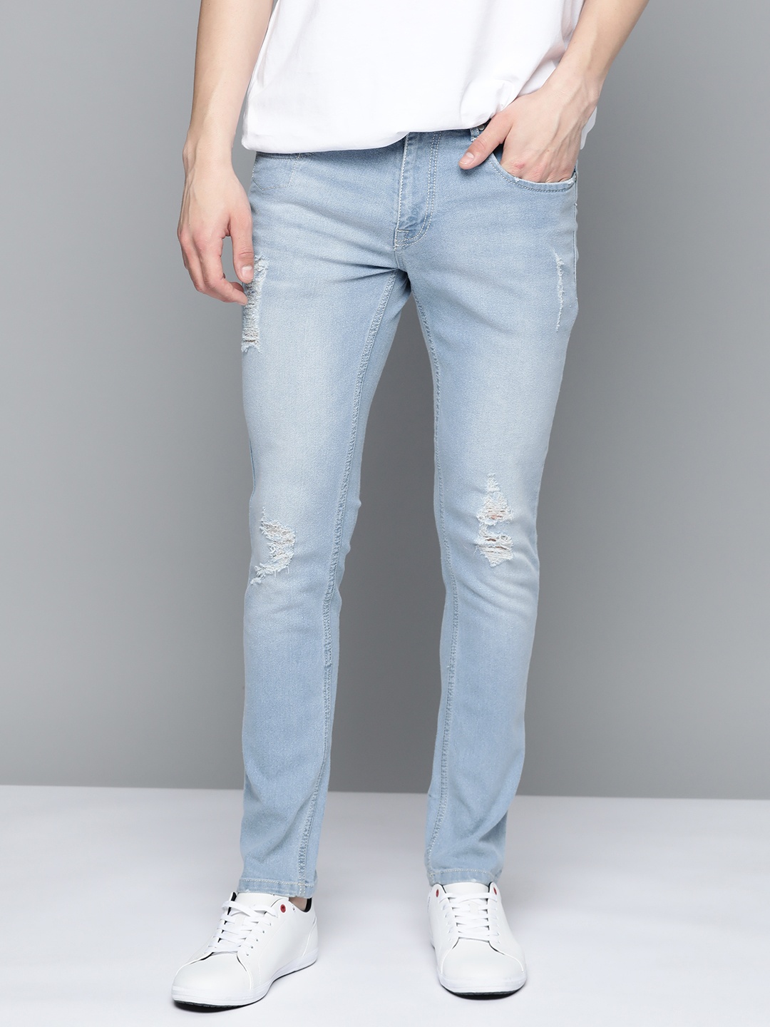 

Mast & Harbour Highly Distressed Jeans, Blue
