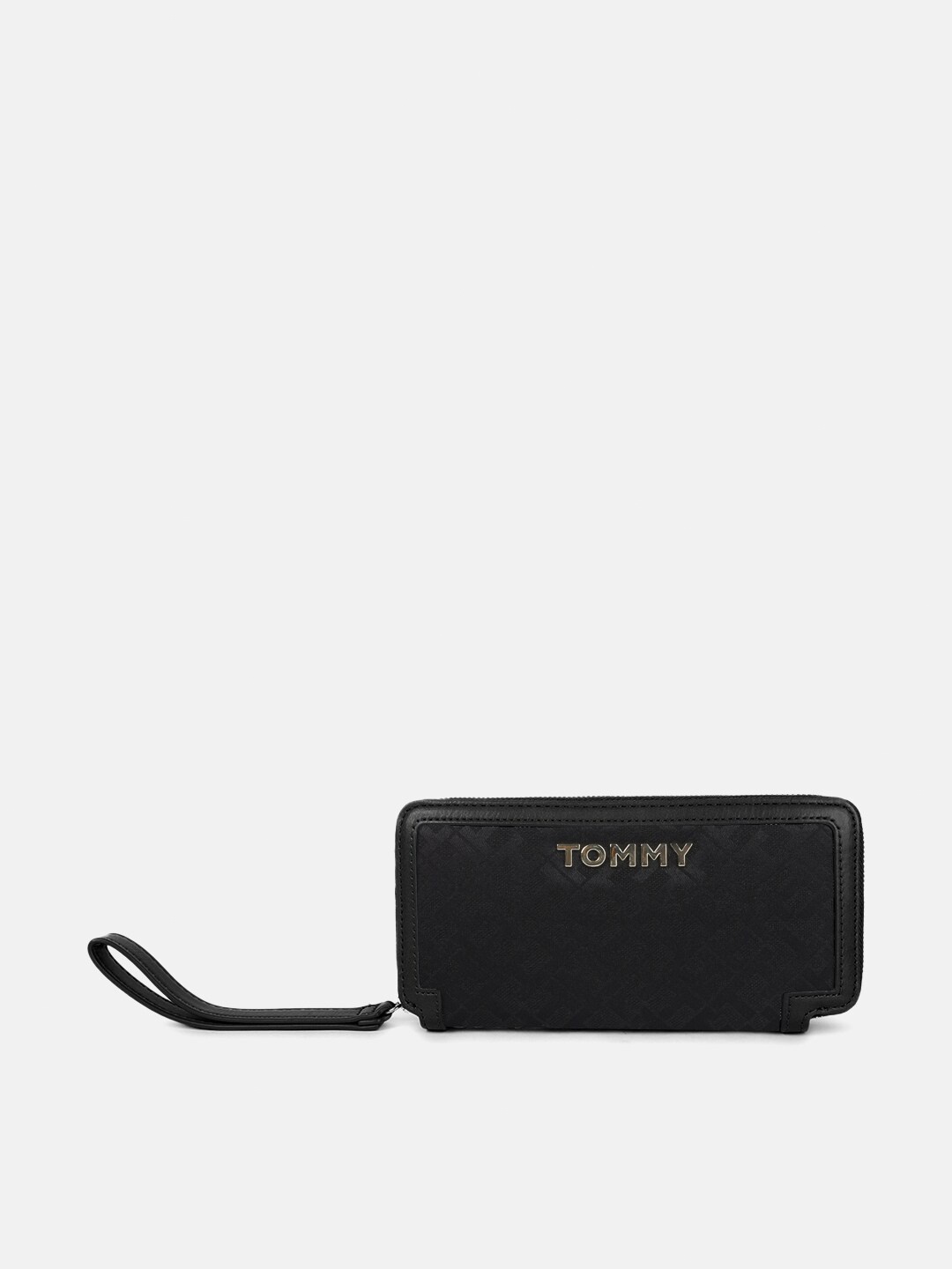

Tommy Hilfiger Women Woven Design Zip Around Wallet, Black