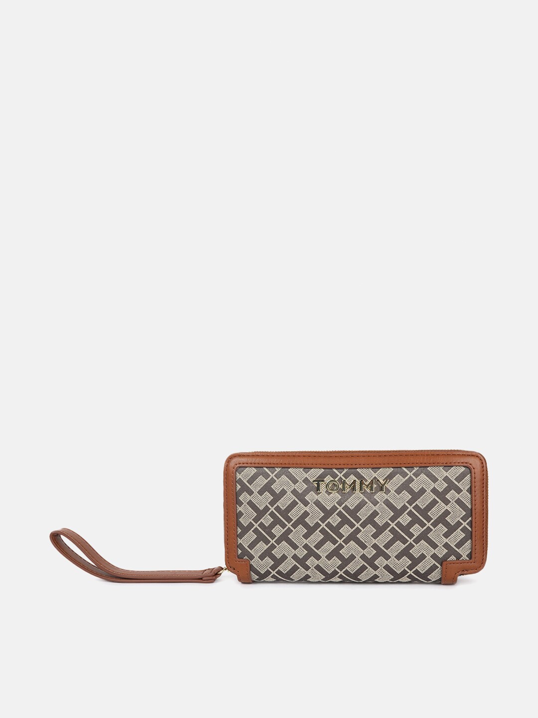 

Tommy Hilfiger Women Printed Envelope Wallet, Brown