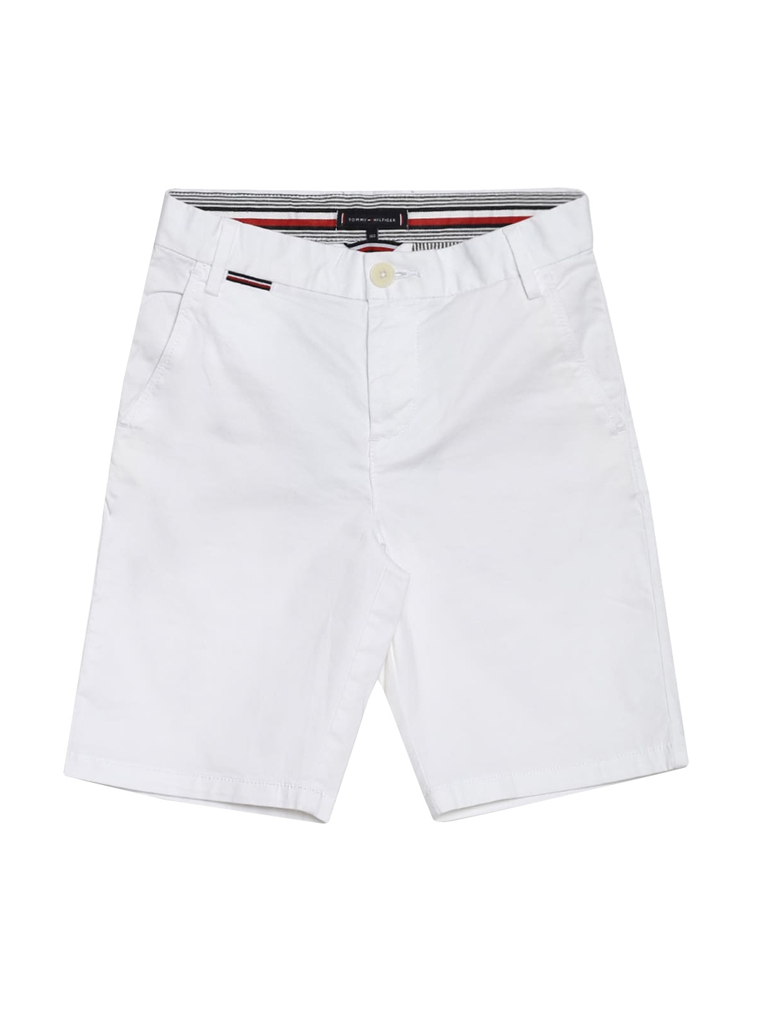 

Tommy Hilfiger Boys Cotton Mid-Rise Shorts, White