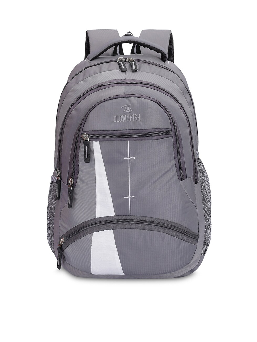 

THE CLOWNFISH Moxie Unisex Grey & Black Backpack