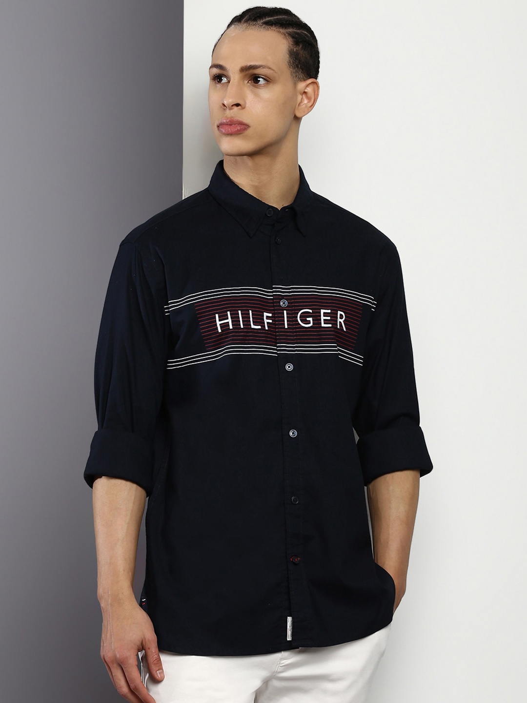 

Tommy Hilfiger Printed Casual Shirt, Navy blue