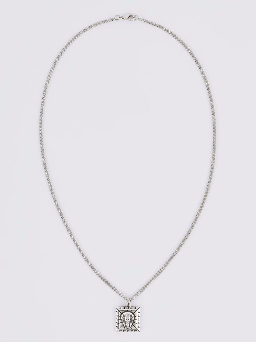 

boohooMAN Pharaoh Pendant Necklace, Silver