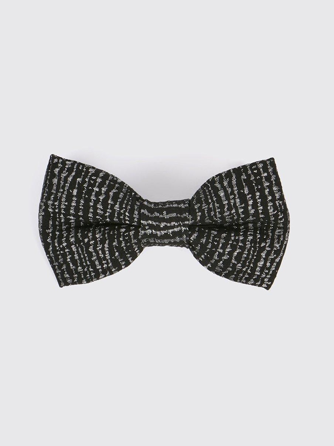 

boohooMAN Printed Party Bow Tie, Black