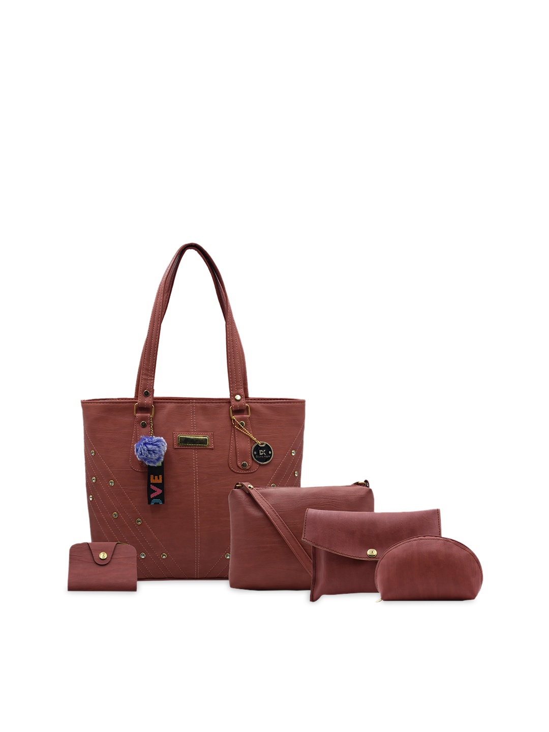 

Diana Korr Set Of 5 Structured Bags, Brown