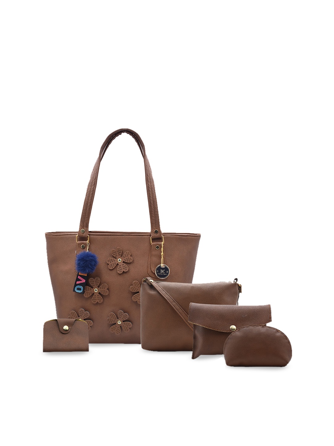 

Diana Korr PU Structured Shoulder Bag with Tasselled, Brown