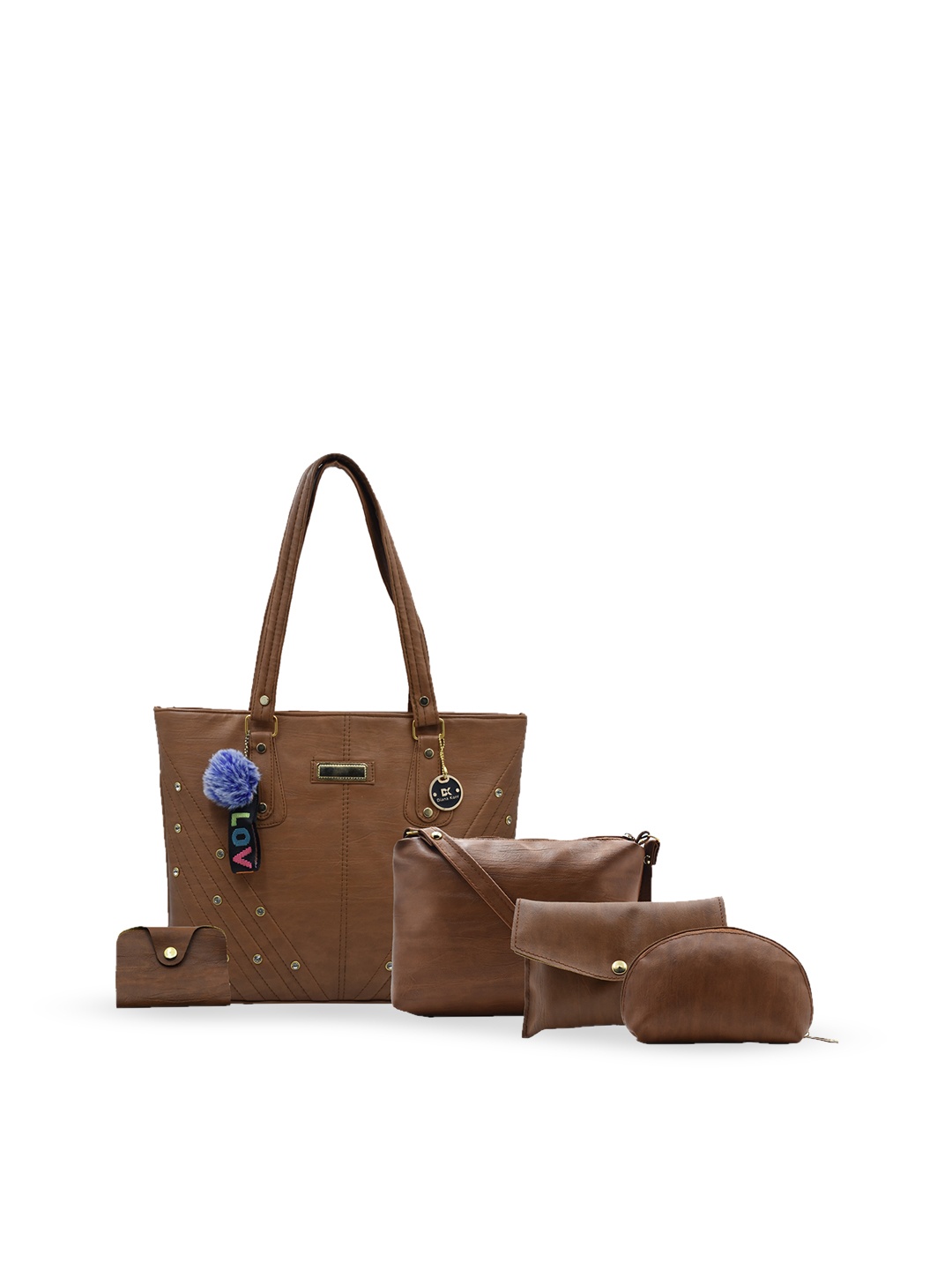 

Diana Korr PU Structured Shoulder Bag, Brown