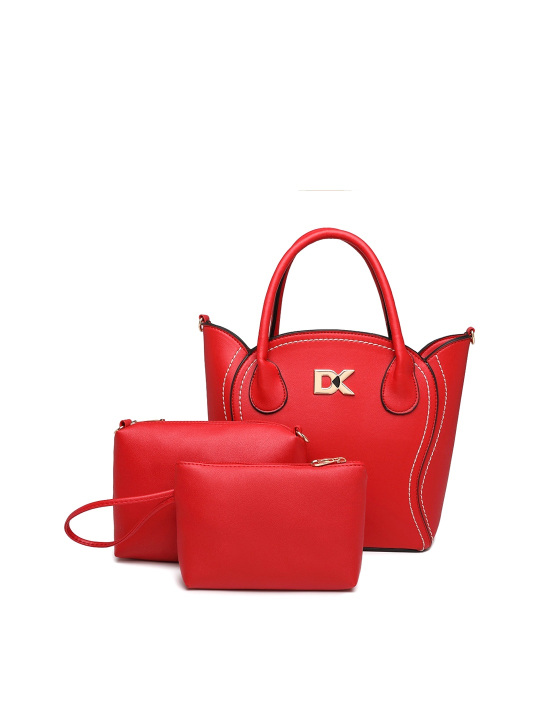 

Diana Korr PU Structured Handheld Bag with Applique, Red