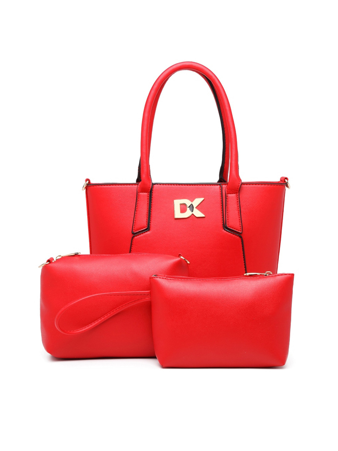 

Diana Korr Red PU Structured Shoulder Bag