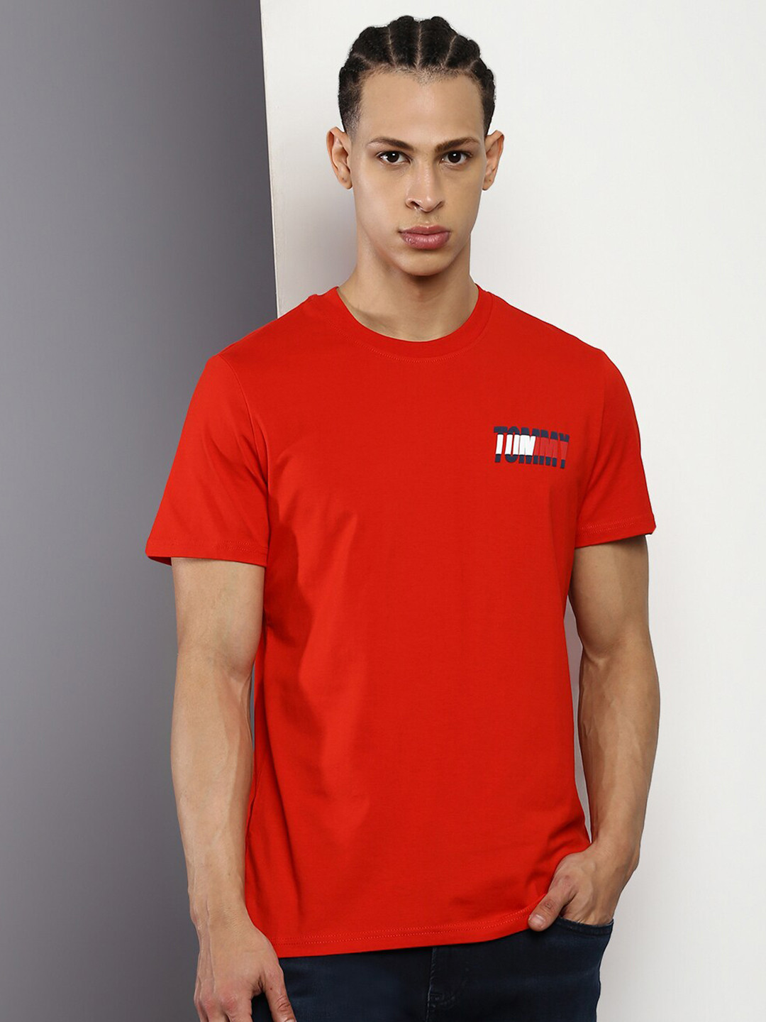 

Tommy Hilfiger Round Neck Slim Fit T-shirt, Red