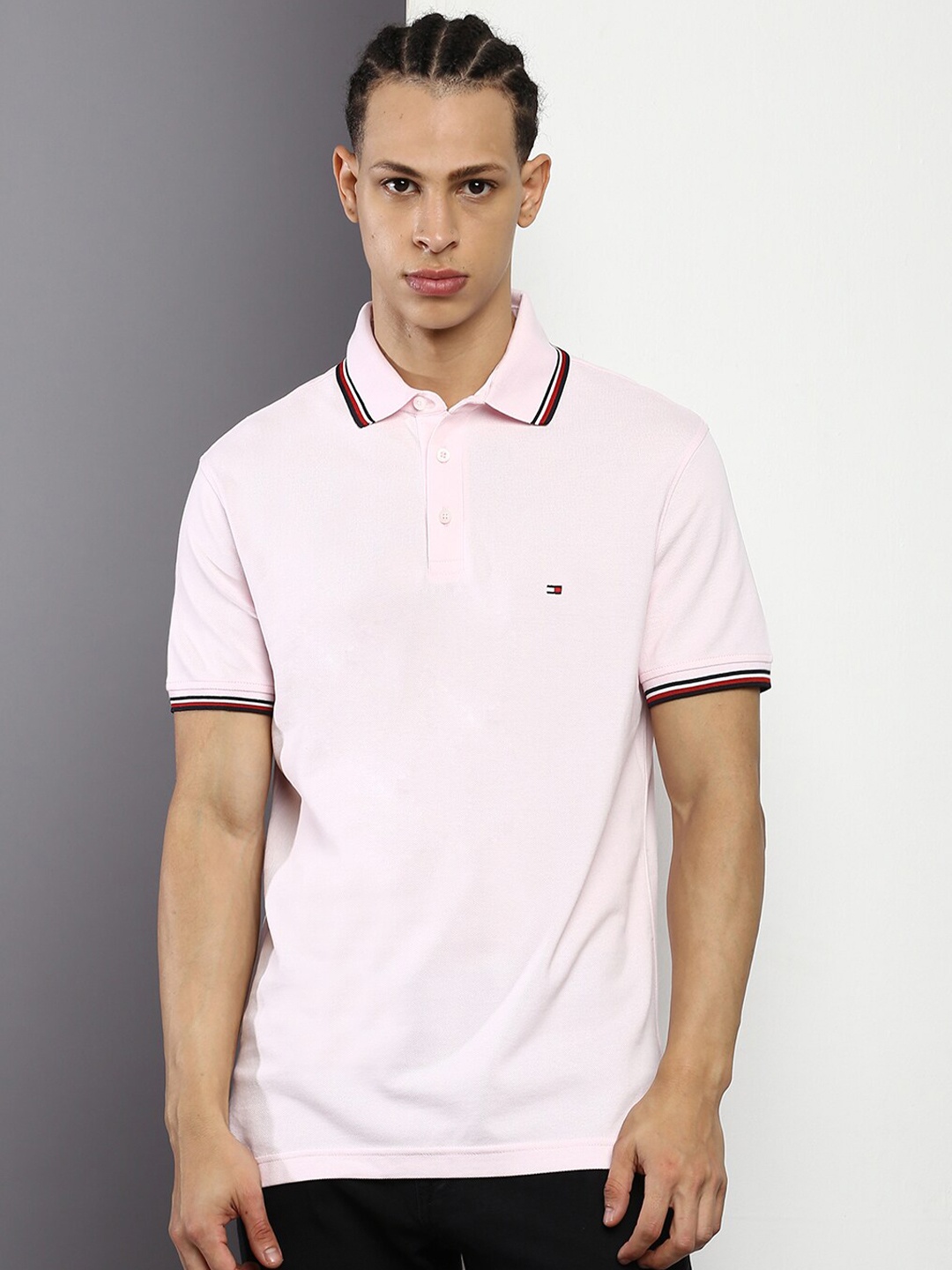 

Tommy Hilfiger Polo Collar Slim Fit T-shirt, Pink