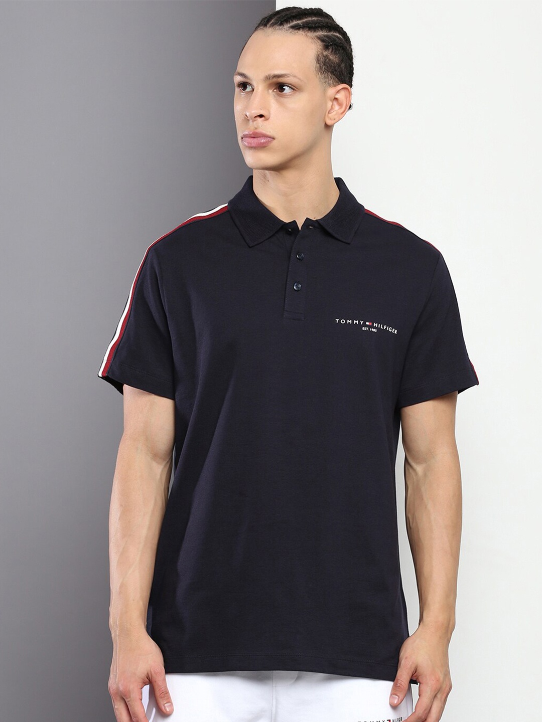 

Tommy Hilfiger Polo Collar Cotton T-shirt, Navy blue