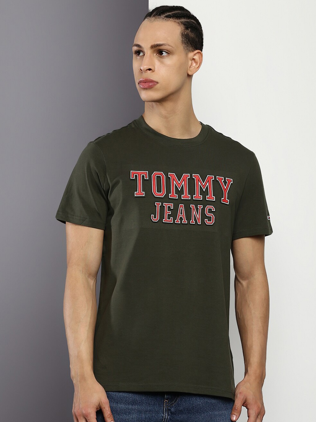 

Tommy Hilfiger Typography Printed Slim Fit T-shirt, Olive