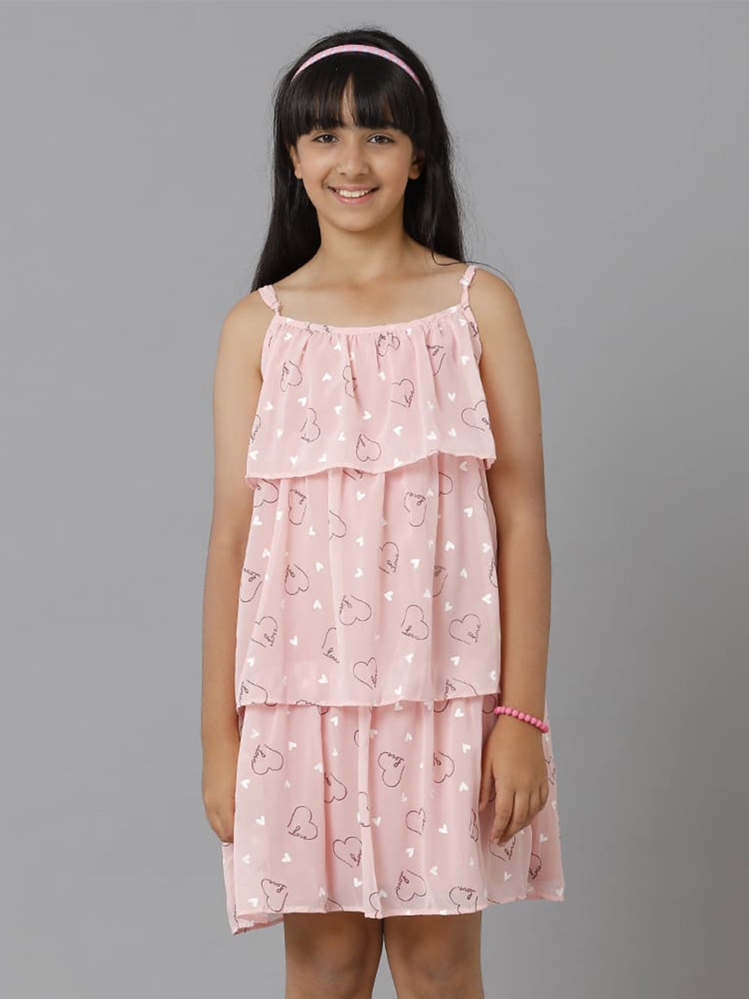 

UNDER FOURTEEN ONLY Floral Crepe A-Line Dress, Pink