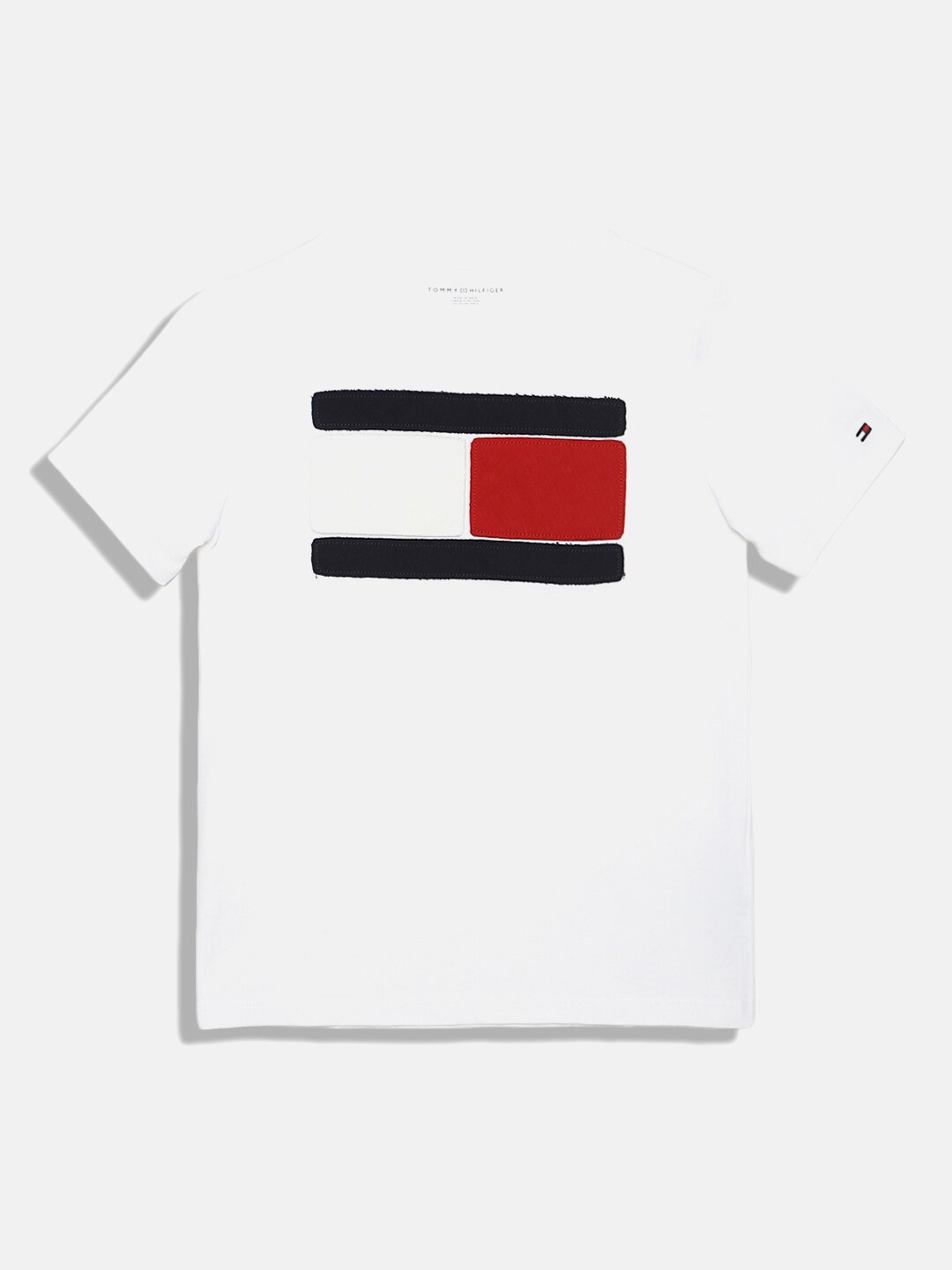 

Tommy Hilfiger Boys Round Neck Cotton T-shirt, White