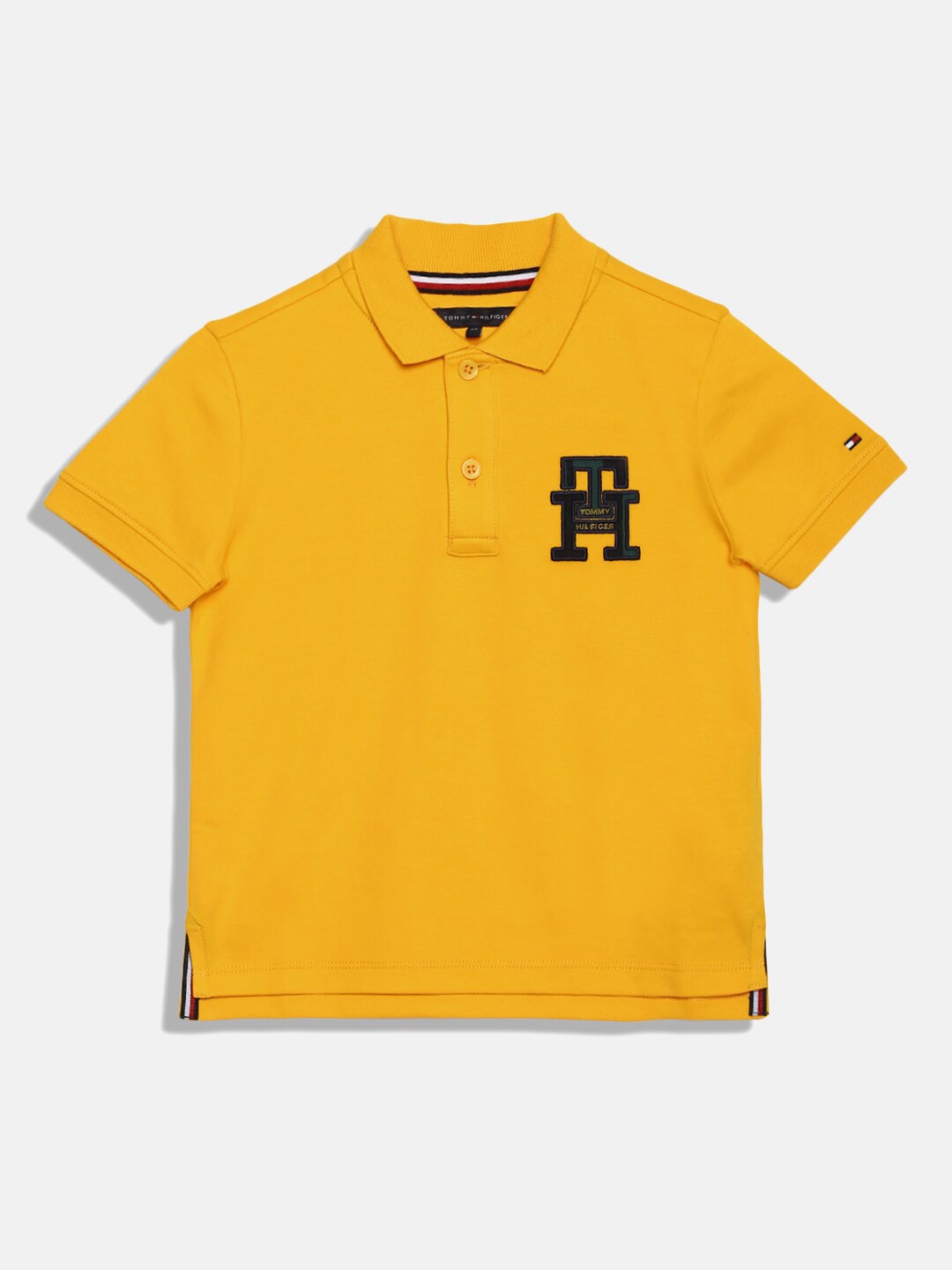 

Tommy Hilfiger Boys Polo Collar Cotton T-shirt, Yellow
