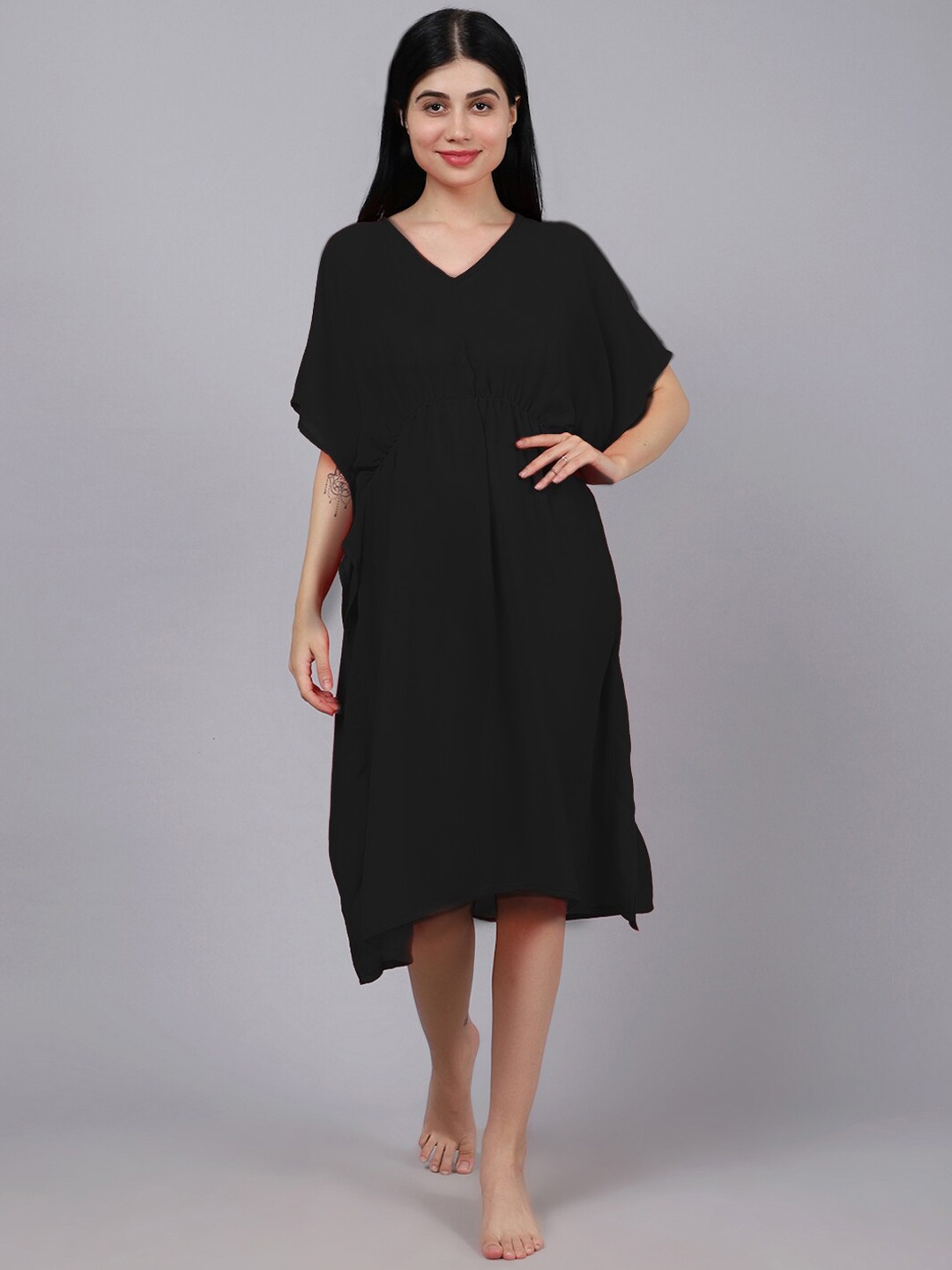 

EROTISSCH Kaftan Cover Up Swimwear Dress, Black