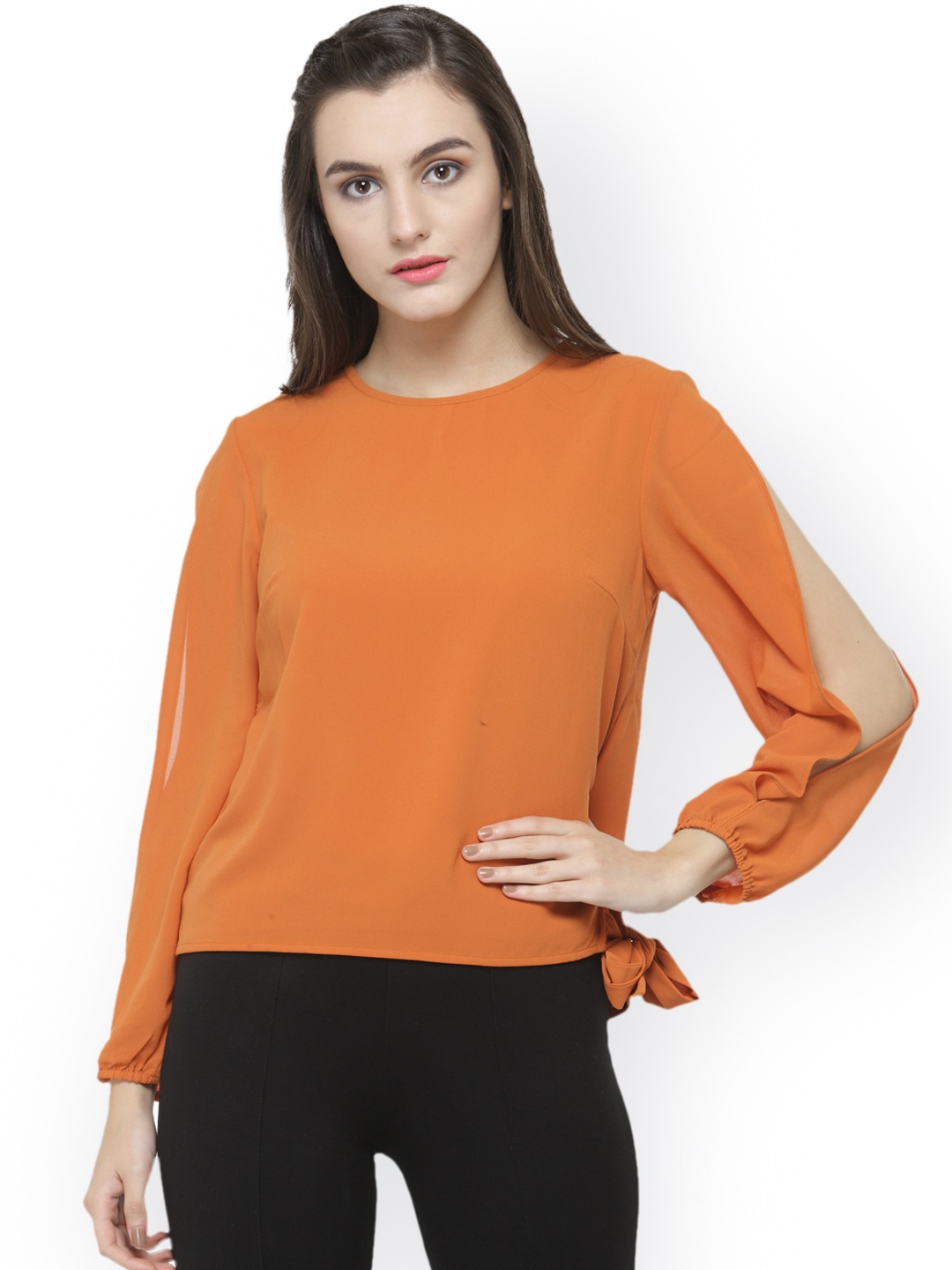 

Gipsy Women Orange Solid Top