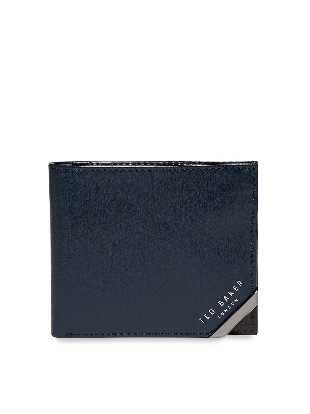 

Ted Baker Men Leather Two Fold Wallet, Navy blue