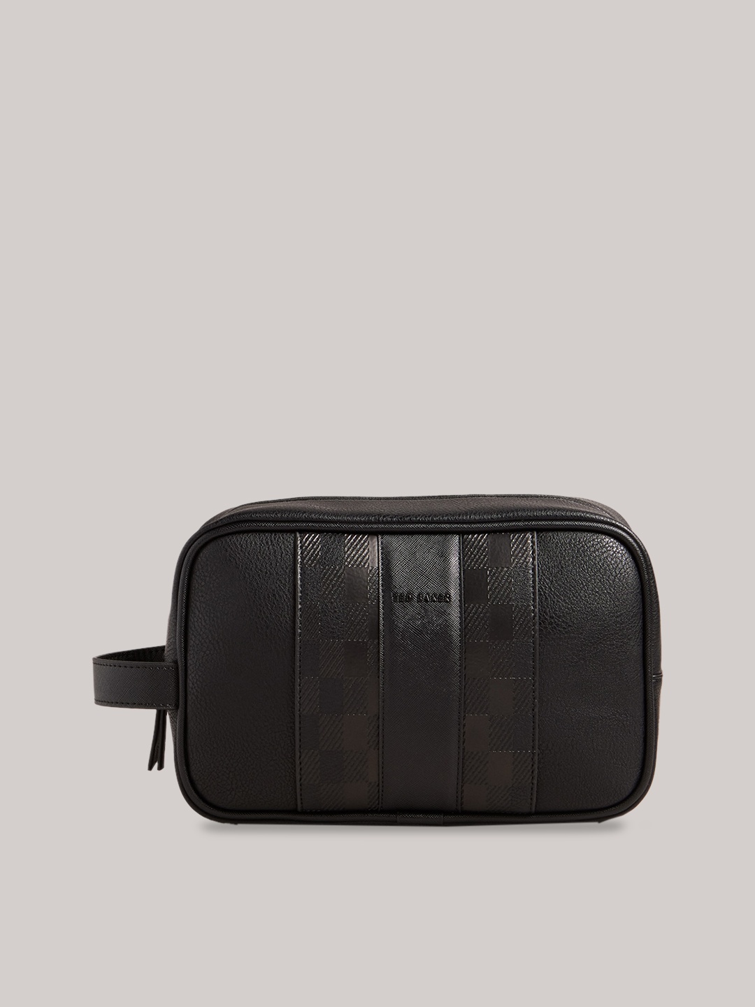 

Ted Baker Black Textured Leather Structured Sling Bag with Quilted