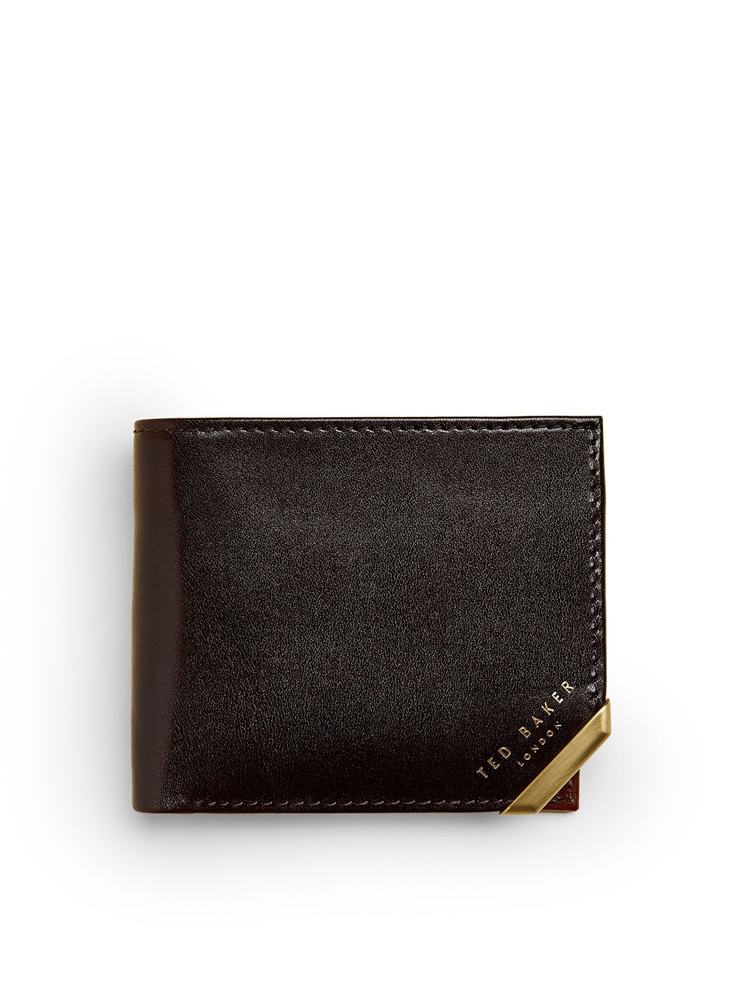 

Ted Baker Men Leather Two Fold Wallet, Brown
