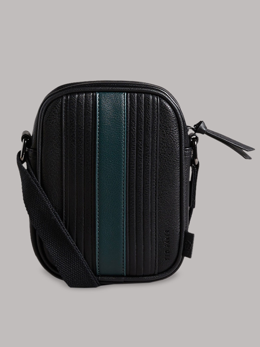 

Ted Baker Striped Textured Structured Sling Bag, Black